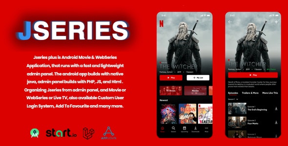 jserie + v1.0 Nulled - Movies - TV Series, Anime With Laravel Admin Panel