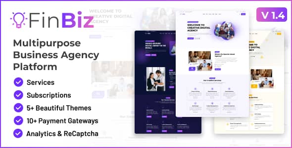 FinBiz v1.4 Nulled - Multipurpose Business Agency Platform