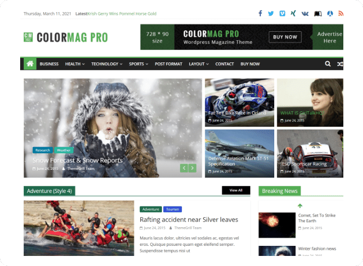 ColorMag Pro 4.0.6 Nulled - #1 Magazine & News Style WordPress Theme