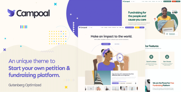 Campoal v2.3.8 Nulled - Petition and Fundraising WordPress Theme