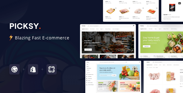 Picksy Nulled - React Gatsby Grocery Ecommerce Template