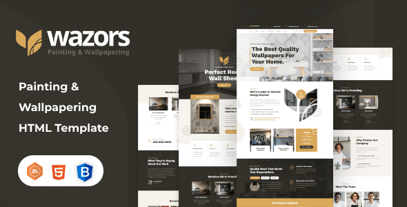 Wazors Nulled - Painting & Wallpapering HTML Template