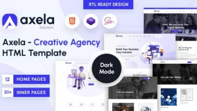 Axela Nulled - Creative Agency & Portfolio HTML Template
