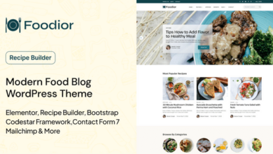 Foodior Nulled - Personal Food Blog WordPress Theme - 3 August 2023