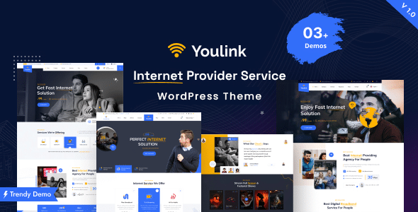 Youlink v1.0.1 Nulled - Broadband & Internet Services WordPress Theme