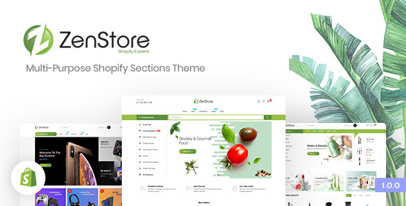 ZenStore Nulled - Multi-Purpose Shopify Sections Theme