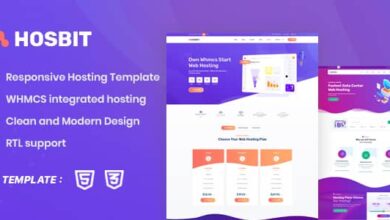 Hosbit Nulled - WHMCS & Hosting HTML5 Template