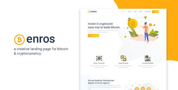 Enros Nulled - BitCoin & Cryptocurrency Landing Page