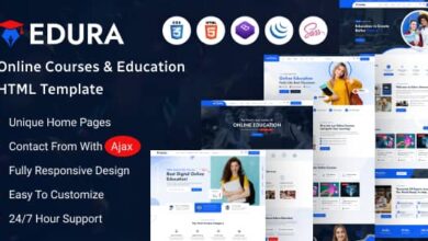 Edura – Online Courses & Education HTML Template + RTL