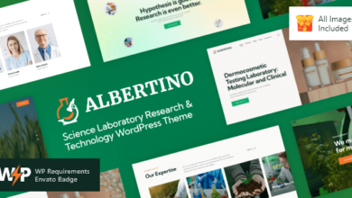 Albertino v2.11 Nulled - Science Laboratory Research & Technology WordPress Theme