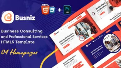 Busniz Nulled - Business Consulting Multi-Purpose HTML5 Template