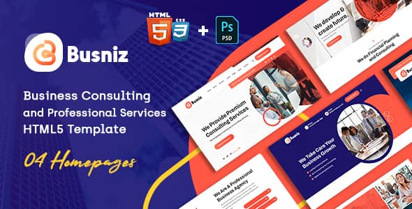 Busniz Nulled - Business Consulting Multi-Purpose HTML5 Template