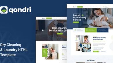 Qondri Nulled - Dry Cleaning & Laundry HTML Template