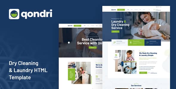 Qondri Nulled - Dry Cleaning & Laundry HTML Template