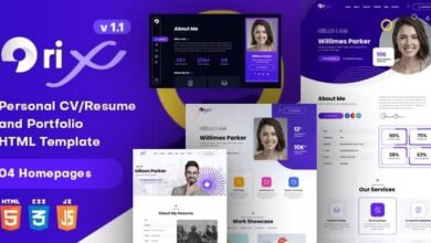 Orix Nulled - Personal CV/Resume and Portfolio HTML Template