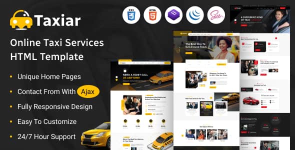 Taxiar Nulled - Online Taxi Service HTML Template