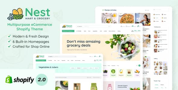 Nest v1.0.5 Nulled - Grocery Store eCommerce Shopify Theme