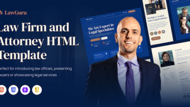 LawGuru Nulled - Law Firm and Attorney Html Template
