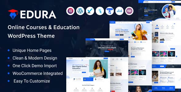 Edura v1.0.0 Nulled - Online Courses & Education WordPress Theme