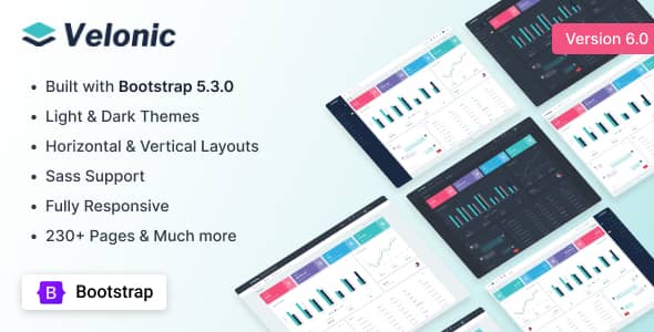 Velonic v6.0 Nulled - Admin & Dashboard Template