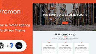 Vromon v1.9 Nulled - Tour & Travel Agency WordPress Theme