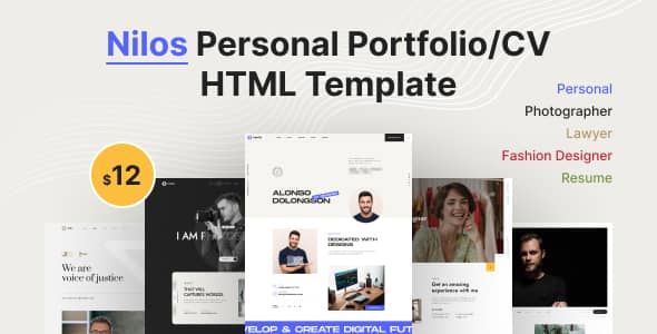 Nilos Nulled - Personal Portfolio/CV HTML Template