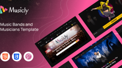 Musicly Nulled - Music Bands and Musicians HTML Template