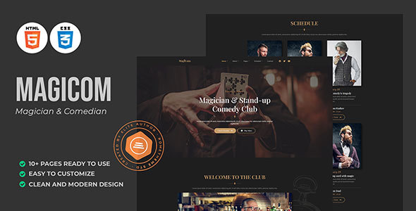 Magicom Nulled - Magician & Comedian HTML Template