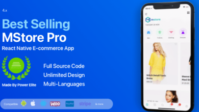 MStore Pro v5.0 Nulled - Complete React Native template for e-commerce