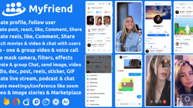 Myfriend v3.0 Nulled - Friend Chat Post Tiktok Follow Radio Group ecommerce Zoom Live clone social network app