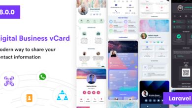 VCard SaaS 8.0.0 Nulled - Digital Business Card Builder SaaS