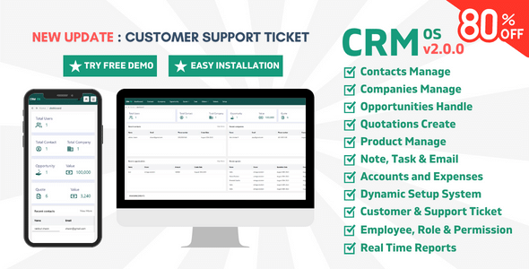 CRM OS v2.0.0 Nulled - CRM software for Startups and Businesses