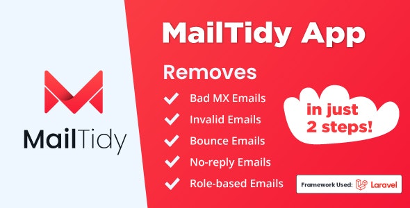 MailTidy v2.1.2 Nulled - Email List Cleaner SAAS Application