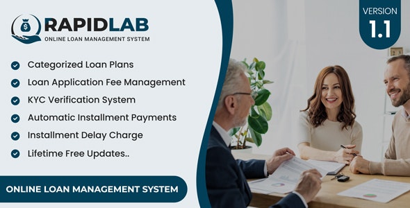 RapidLab v1.1 Nulled - Online Loan Management System