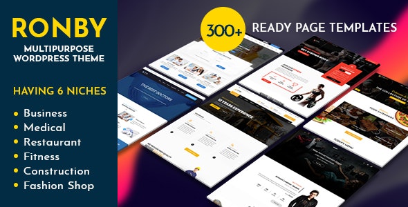 Ronby v6.1.1 Nulled - 6 Niche Business Multi-Purpose WordPress Theme