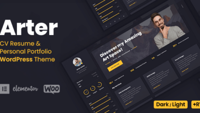 Arter v1.6.9 Nulled - Resume WordPress Theme