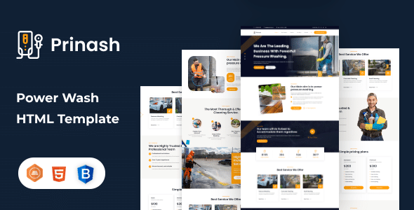 Prinash Nulled - Power Wash Cleaning Services HTML Template