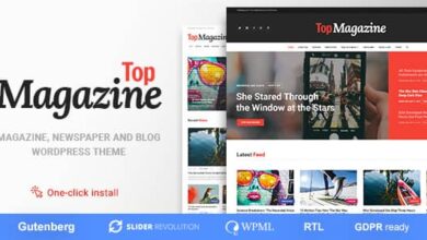 Top Magazine v1.2.2 Nulled - Blog and News WordPress Theme