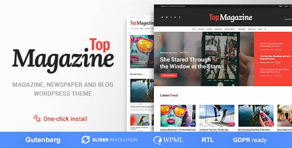 Top Magazine v1.2.2 Nulled - Blog and News WordPress Theme