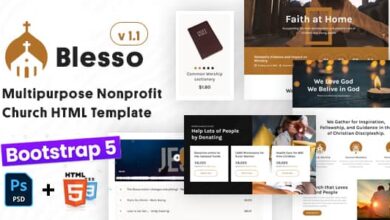 Blesso v1.1 Nulled - Multipurpose Nonprofit Church HTML Template