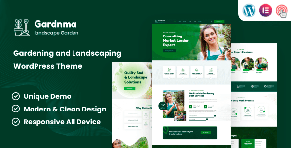 Gardnma Nulled - Gardening and Landscaping WordPress Theme