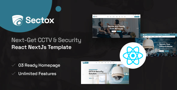 Sectox Nulled - CCTV & Security React Next js Template