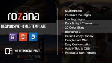 Rozana Nulled - Responsive Multipurpose & One Page Parallax