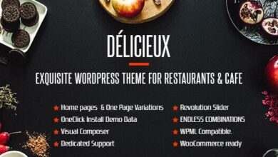 Delicieux v1.0 Nulled - Creative Restaurant WordPress Theme