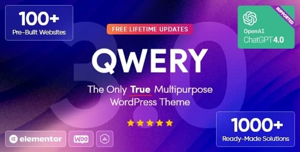 Qwery v3.0 Nulled - Multi-Purpose Business WordPress Theme + RTL