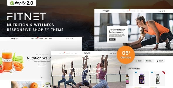 Fitnet Nulled - Nutrition & Wellness Shopify Theme