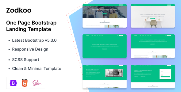 Zodkoo v3.0.0 Nulled - Bootstrap Landing Page Template