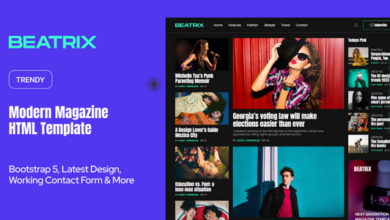 Beatrix Nulled - Magazine HTML Theme