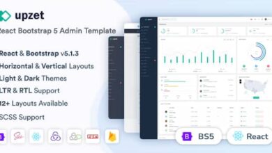 Upzet v1.1.0 Nulled - React Admin & Dashboard Template