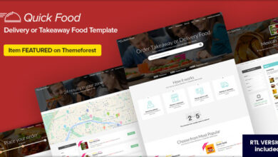 QuickFood v2.8 Nulled - Delivery or Takeaway Food Template